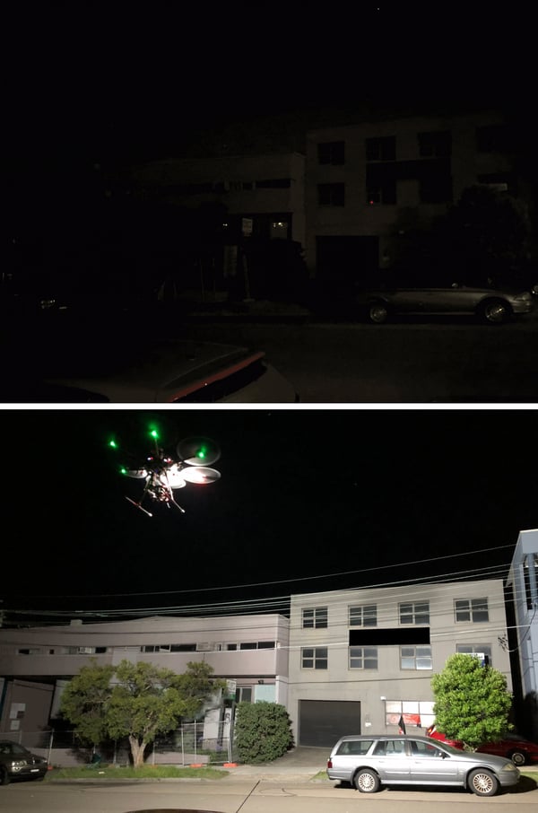 MA-Night operations, high powered lighting comparison